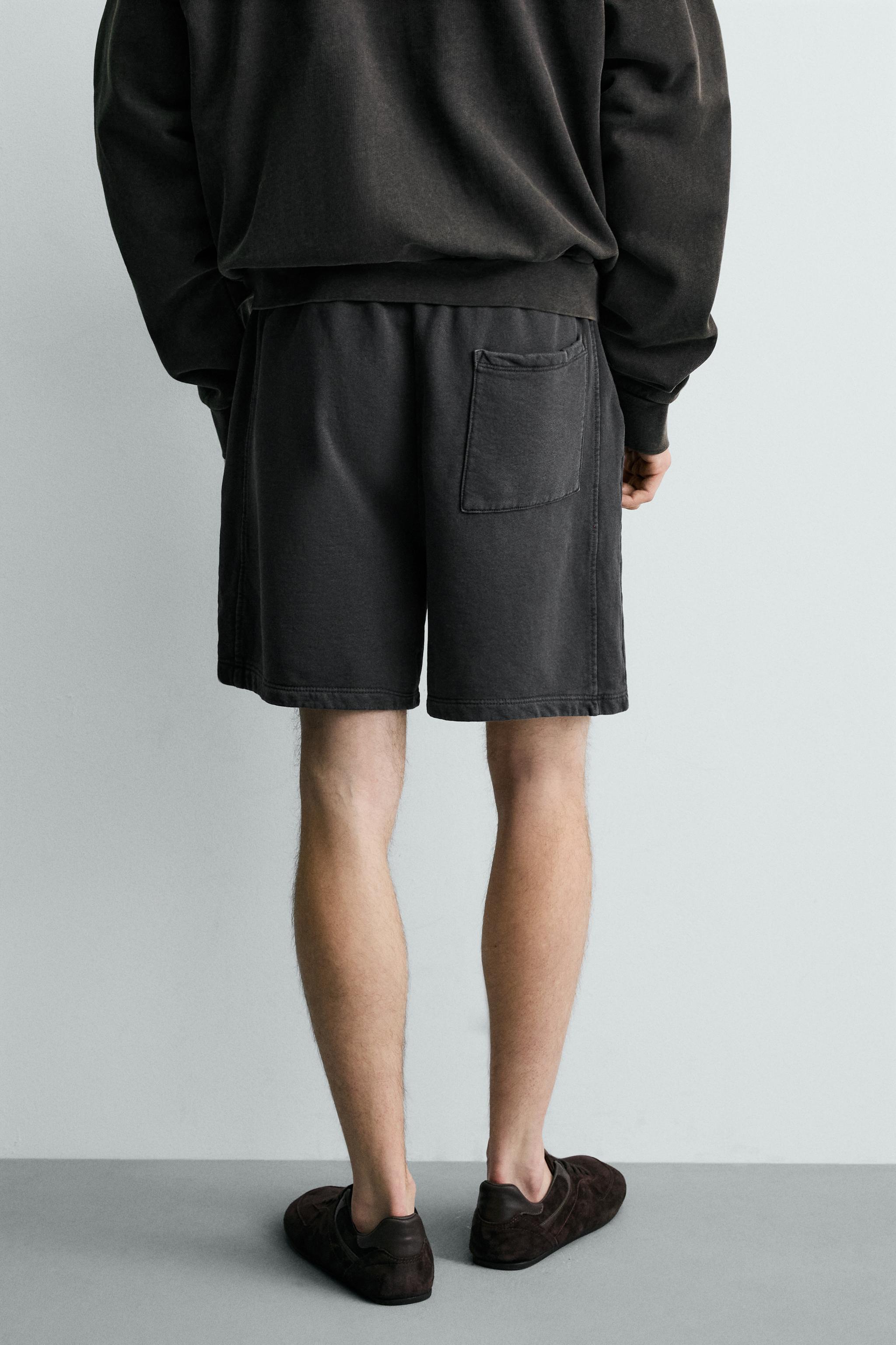 SHORT DE JOGGING BASIQUE DÉLAVÉ